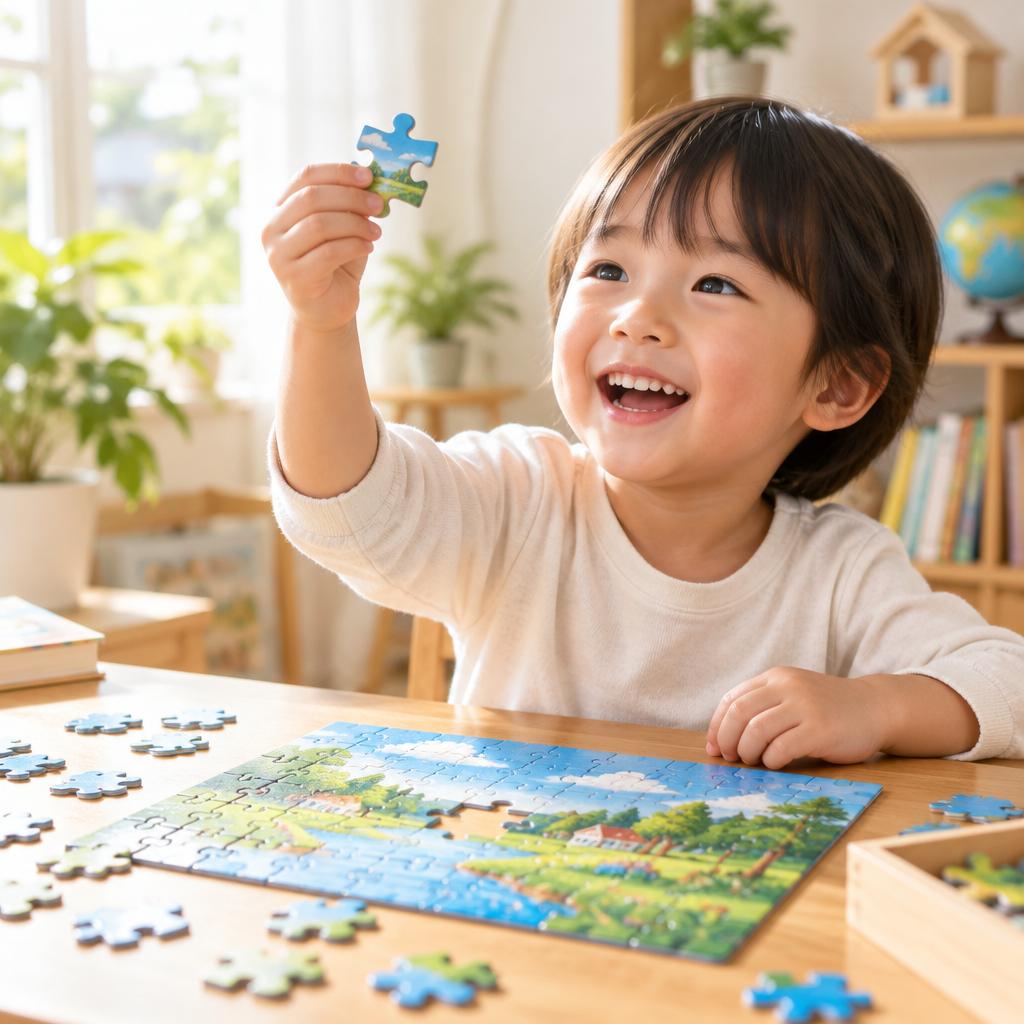 見つける楽しさが、見る力と考える力を育てる。パズルから広がる、お子さまの「できた！」