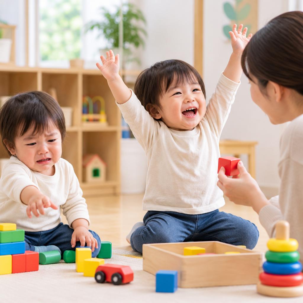「できた！」「かして！」気持ちを言葉にする練習